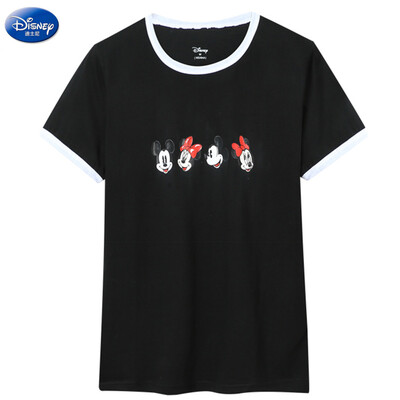 

DISNEY T-SHIRT Disney мультфильм стиль мода короткий рукав футболка г-жа случайные шею D17ST001 черный M