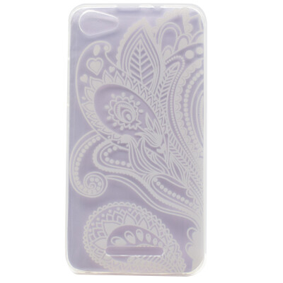 

Half flower Pattern Soft Thin TPU Rubber Silicone Gel Case Cover for WIKO Jerry