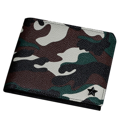 

Pigeon excellent one P. kuone men wallet short paragraph personality camouflage student little wallet multi-card male package P660927 camouflage green