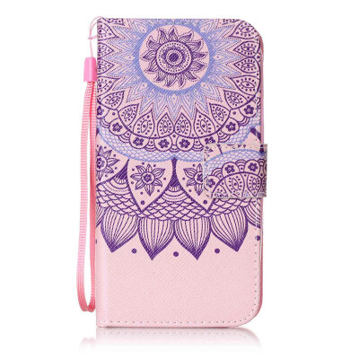 

Purple Sunflower Design PU Leather Flip Cover Wallet Card Holder Case for Samsung Galaxy Grand Neo Plus/I9060