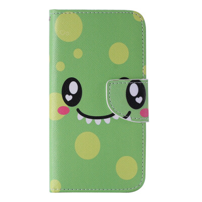 

Green Smile Design PU Leather Flip Cover Wallet Card Holder Case for SAMSUNG S7EDGE