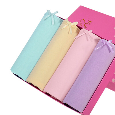 

Playboy 3955 Women&39s underwear Cotton Leggings Women&39s Triangle Underwear Waist Pants Women 4pcs Light Purple Tee Multicolor