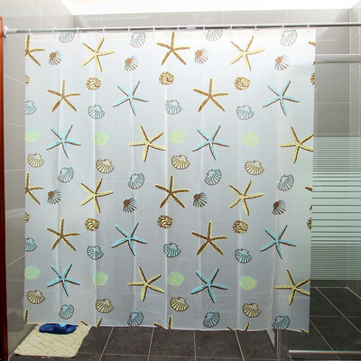 

Jingdong supermarket] Ou Runzhe shower curtain PEVA bathroom shower room 180 * 180 cm starfish models
