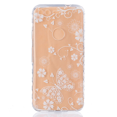 

White butterfly Pattern Soft Thin TPU Rubber Silicone Gel Case Cover for Google Pixel XL