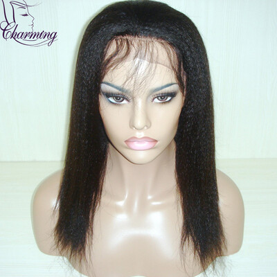 

Cheap Virgin Malaysian Human Hair Full Lace Wigs With Baby Hair Soft Fluffy Kinky Straight Human Hair Full Lace Wigs Free Shipping