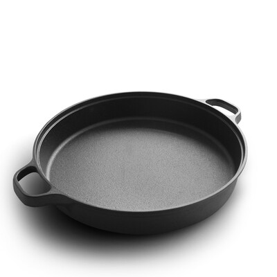 

Jingdong Supermarket Code Uncoated cast iron flat bottom frying pan 34cm non-stick pan no oil fried pig iron gas cooker general