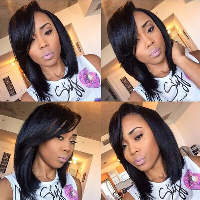 

Brazilian Hair Lace Front Wigs Short Bob Lace Front Human Hair Wigs For Black Women Straight Hair Cut Bob Lace Wigs