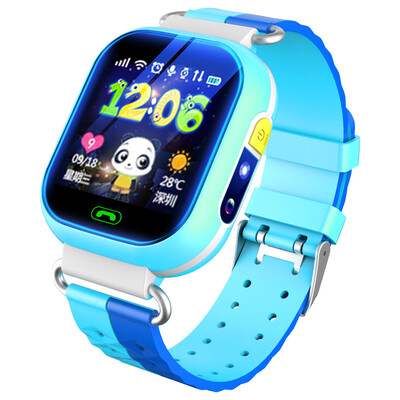 

All the way to touch the screen children&39s phone watch student positioning smart watch mobile phone boys&girls waterproof children&39s watch m7c blue