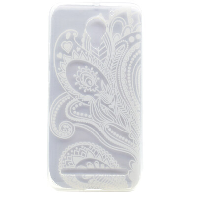 

Half flower Pattern Soft Thin TPU Rubber Silicone Gel Case Cover for Lenovo C2