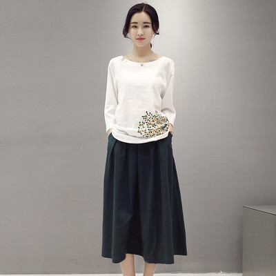 

Silk cypress 2017 spring wild loose collar long sleeve short jacket large size loose temperament skirt S71R0564A1213M on the white under the green M