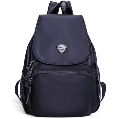 

Крокодил (CROCODILE) случайные сумочки корейской версии простой дикий путешествия небольшой рюкзак колледжа ветра нейлон водонепроницаемый мужчин и женщин сумка 12727013-01 черный