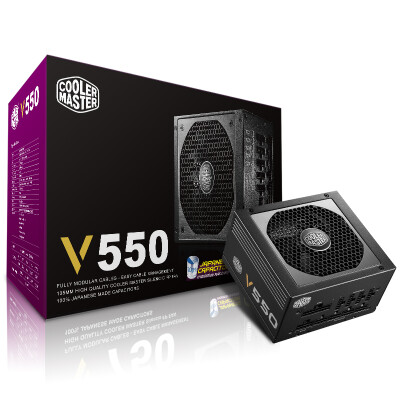 

CoolerMaster Rated 550W V550 Computer Power (80PLUS Gold / Full Module / All-Japan Capacitance / Warranty 5 Years / Desktop Power