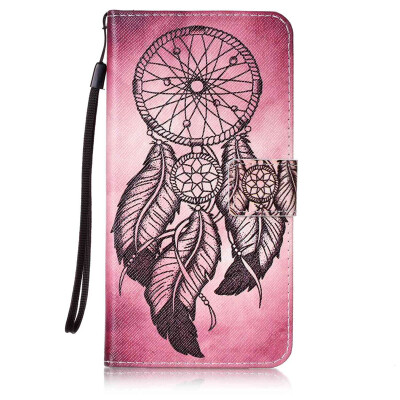 

Maroon Wind Chimes Design PU Leather Flip Cover Wallet Card Holder Case for LG V20/H990N