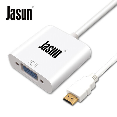 

Jason JASUN HDMI to VGA high-definition converter with audio band power supply network box laptop desktop TV projection display line support 1080P HDCP JS-082