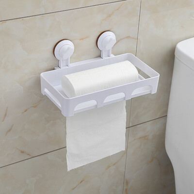 

Three thousand feet bathroom bathroom shelf paper towel box shelf hanging punching seamless suction cup strong load bearing 10kg SQC-7512
