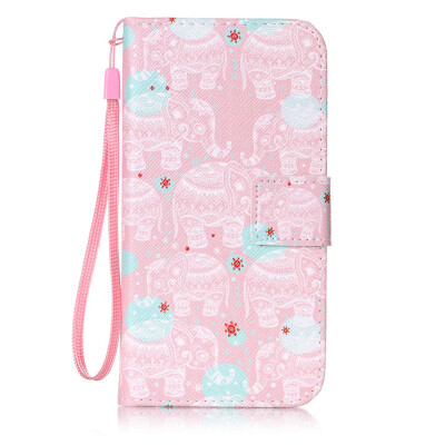 

Pink Elephant Design PU Leather Flip Cover Wallet Card Holder Case for Samsung Galaxy J32016/J310