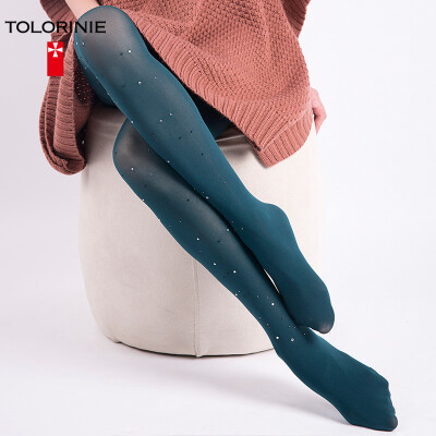 

TOLORINIE stockings fashion hot drilling jacquard crotch pantyhose spring&summer rendering sexy pantyhose 1 group K1116C1799