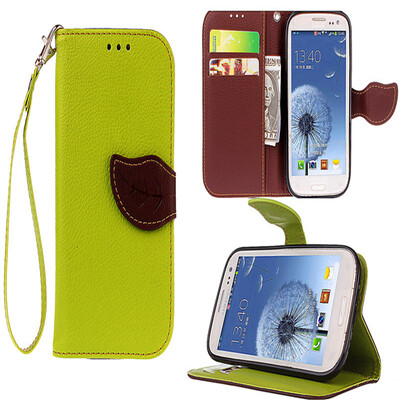 

Green Design PU Leather Flip Cover Wallet Card Holder Case for Samsung Galaxy SIIIS3I9300