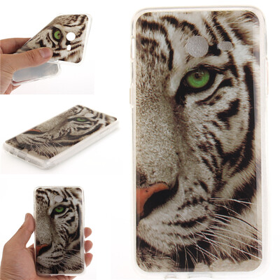 

White Tiger Pattern Soft Thin TPU Rubber Silicone Gel Case Cover for SAMSUNG GALAXY J5 2017/J530