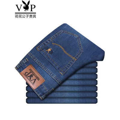 

Playboy VIP Collection jeans male summer thin section Slim straight business casual pants VP1807 dark blue 28