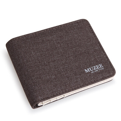 

Muzee men's short section canvas wallets ME_6688