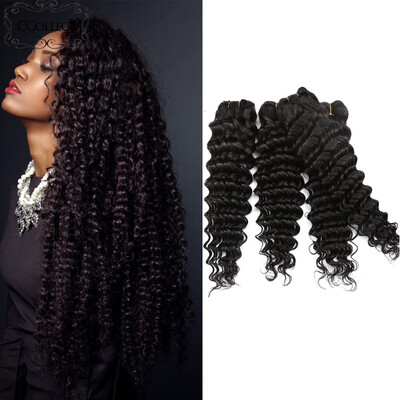 

CCollege Hair Brazilian Virgin Hair Deep Wave 4 Bundles 8A Unprocessed Deep Wave Brazilian Hair 100g CCollege Hair Deep Wave