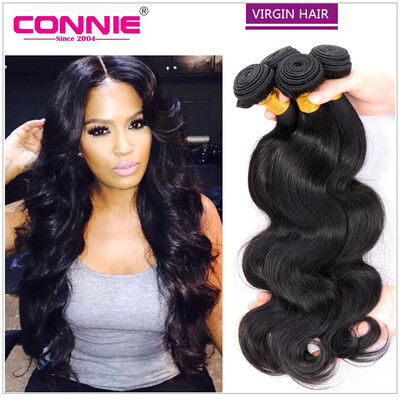 

Peruvian Virgin Hair 4 Bundles Connie Body Wave Human Hair Bundles 5A Unprocessed Virgin Hair Peruvian Body Wave Wavy Hair