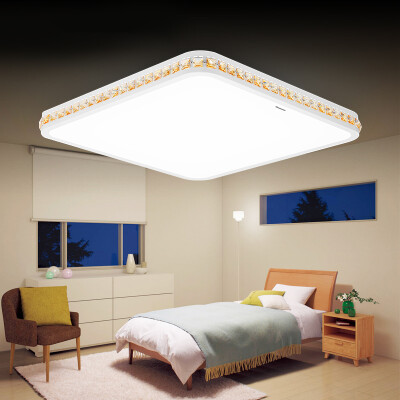 

Panasonic (Panasonic) LED ceiling lamp remote control continuous dimming color living room lamp bedroom lamp amber K9 decorative crystal square lamp HHLAZ3114