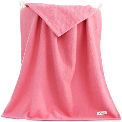 

【Jingdong Supermarket】 Sanli pure cotton satin file large leaf towel 70x140cm soft and comfortable bath towel blue satin