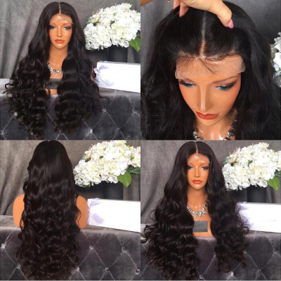 

Brazilian Virgin Human Hair Body Wave 180% Lace Front Human Hair Wigs Baby Hair Glueless Full Lace Human Hair Wig For Black Women