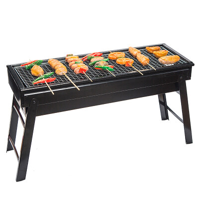 

Kleby BBQ outdoor portable stainless steel barbecue home charcoal barbecue stove carbon barbecue box barbecue tool KZN1002 large