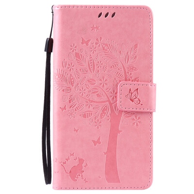 

Pink Tree Design PU Leather Flip Cover Wallet Card Holder Case for HUAWEI Honor 5X