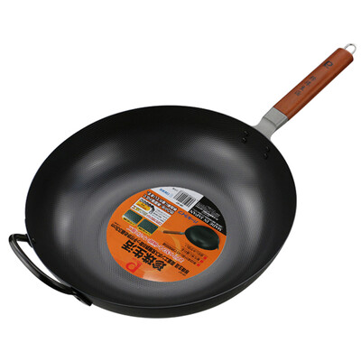 

Jingdong supermarket pearl life imported high-purity wok healthy uncoated pans to increase the thickening of the wok 33cm with a deputy to more secure