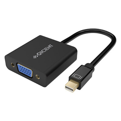

QIC MFV-BK Mini DP to VGA Adapter Mini Displayport Converter HD Interface Cable Apple MacBook Air Pro Lightning Interface Projector