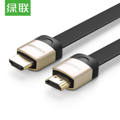 

Green UGREEN HDMI cable 2K 4K digital HD cable version 20 3D flat line laptop TV monitor line video cable 2 meters 10261