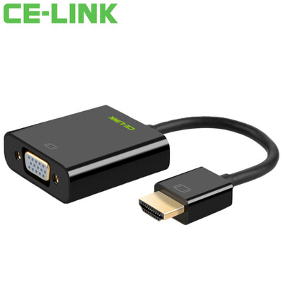 

CE-LINK HDMI to VGA cable converter HD video adapter adapter computer box cable TV monitor projector line black 2709