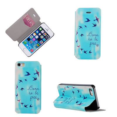 

Flying Birds Sky Design PU кожа флип Обложка Кошелек Карты Держатель чехол для iPhone 5