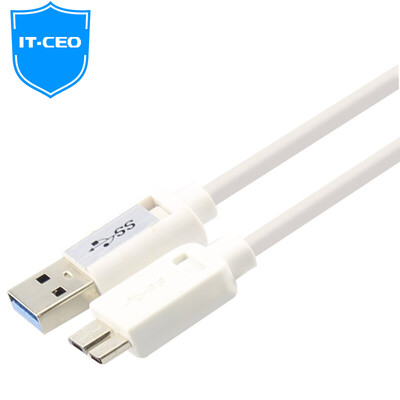 

IT-CEO USB30 turn MicroB mobile hard drive data cable Hitachi Toshiba West Seagate hard drive line Samsung S5 Note3 data charging cable 1 meter V08N3-C