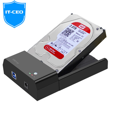 

IT-CEO IT-716 USB3.0 для мобильных жестких дисков 2,5 / 3,5-дюймовый универсальный SATA-последовательный порт SSD твердотельный жесткий диск ноутбук жесткий диск внешний корпус черный