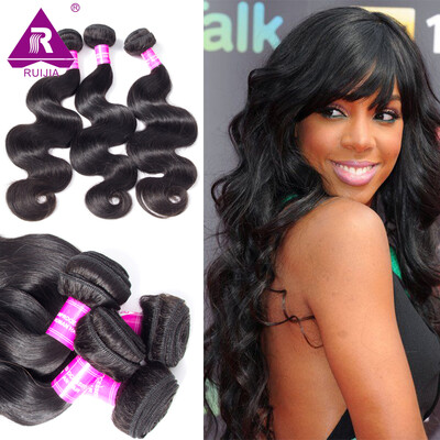 

RUIJIA Hair Company Malaysian Virgin Hair Body Wave 3 Bundles 8A Unprocessed Virgin Hair Malaysian Body Wave Human Hair Bundles