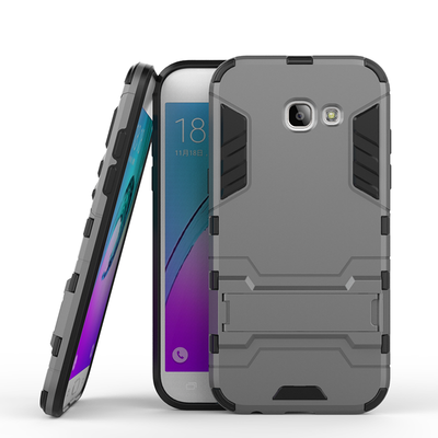 

Gray Slim Robot Armor Kickstand Shockproof Hard Rugged Rubber Back Case For SAMSUNG GALAXY A5 2017A520