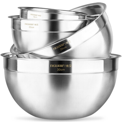 

Weiyi stainless steel basin four sets of dish flavor dishes&multi-purpose surface salad bowl WA-BXGPT