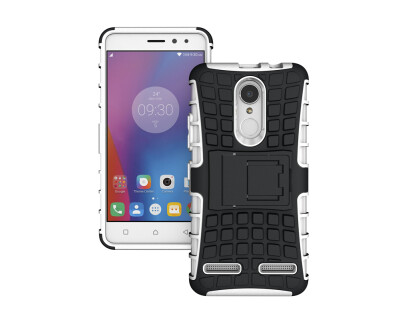 

LENOVO K6 CaseGangxun Heavy Duty Armor Dual Layer Rugged Hybrid Hard Shockproof Case with Kickstand for LENOVO K6 Cover (white)