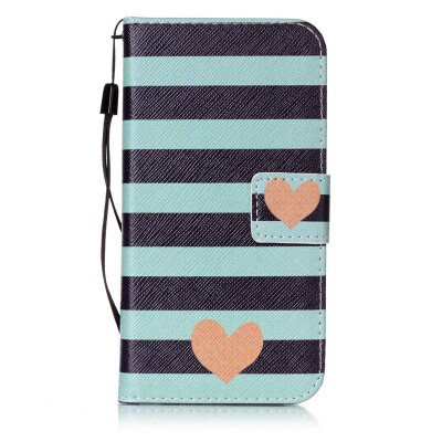 

Blue Stripes Design PU Leather Flip Cover Wallet Card Holder Case for Samsung Galaxy S7/G9300