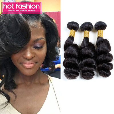 

Hot Fashion Hair 8A Peruvian Loose Wave 3 Bundles Virgin Hair Human Hair Weave Natural Color Fast Delivery Free Shipping On Sale