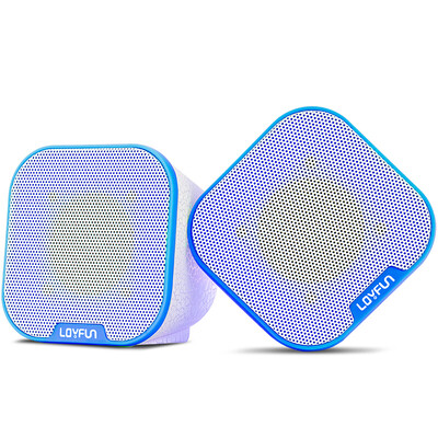 

Lele (LOYFUN) LF-807 мини-стерео компьютер настольный аудио портативный мобильный телефон сабвуфер (белый синий)