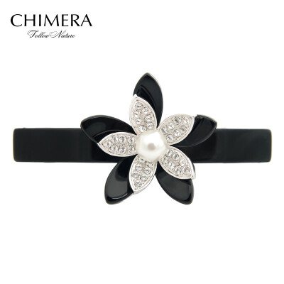

Chimera (CHIMERA) hair ornaments headdress camellia medium hair clip edge clip spring cross hair card black and white
