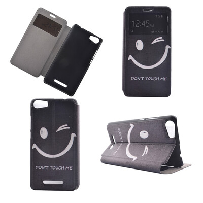 

Naughty Smile Design PU Leather Flip Cover Wallet Card Holder Case for Wiko Lenny 2