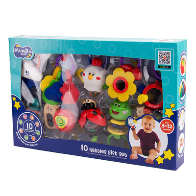 

ho yuan baby rattan toy toothbrush gift box newborn children gutta baby pacifier bell 10 loaded