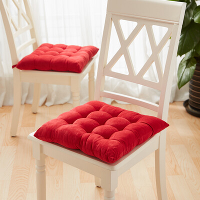 

Kouzi cozzylife home furnishings fashion thick suede chair cushion red 42 42cm